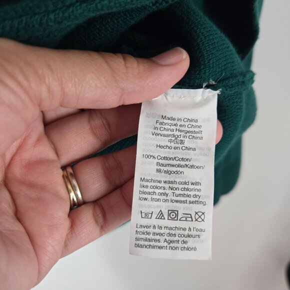 J. Crew Factory Green Knit Sweater Blazer Jacket Cotton Women's Size Medium - Picture 8 of 10